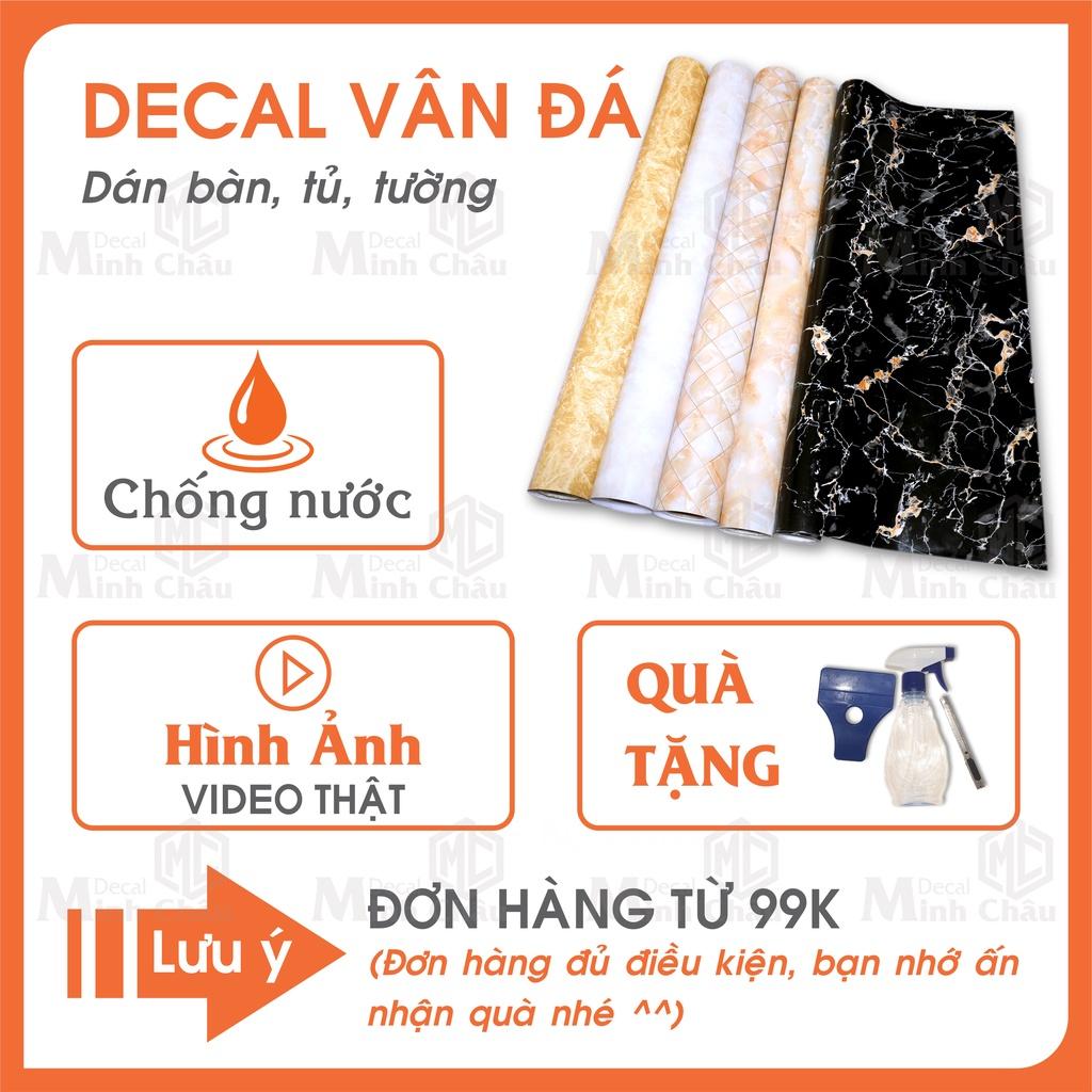 Decal dán bếp - Giấy dán tường giả vân đá 3D chịu nhiệt, chống nước, chống dầu mỡ dễ dàng lau chùi - Minh châu decal