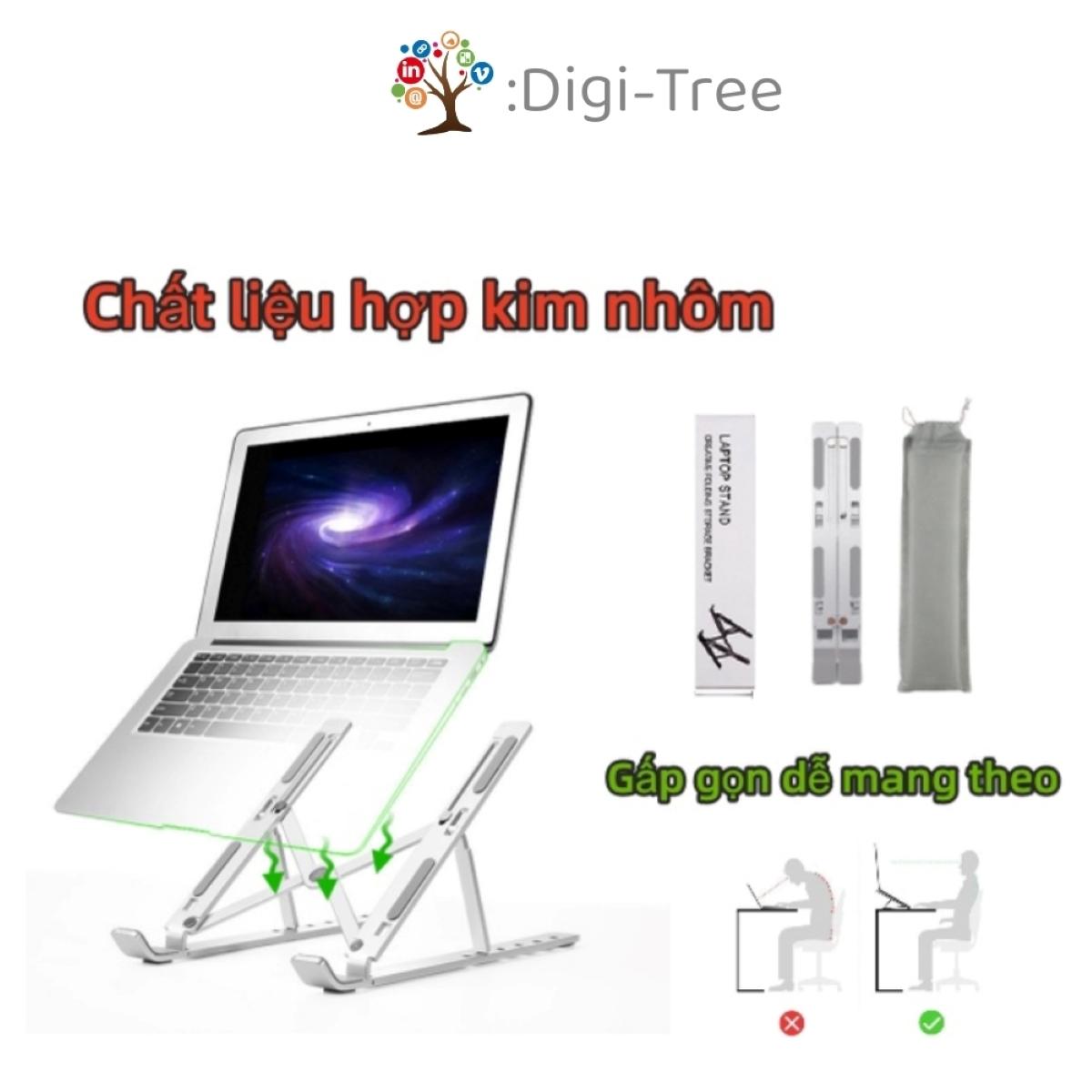 Kệ Đỡ Máy Tính, Giá Đỡ Laptop Nhôm, Kèm Túi Đựng,Thiết Kế Nhỏ Gọn,Tản Nhiệt Máy Tính,Tùy Chỉnh Độ Cao