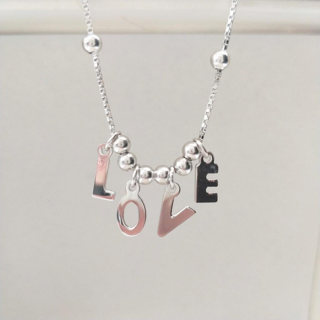 Lắc Chân Chân Chữ Love Bằng Bạc Italy Cho Nữ LC1549 - Bảo Ngọc Jewelry