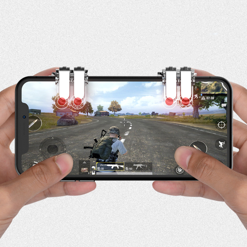 Bộ 2 Nút Bấm Chơi Game PUBG Loại T6 Cơ Thép Không GỉChơi PUBG, ROS, FREE FIRE, KNIGHT OUT Trên Điện Thoại