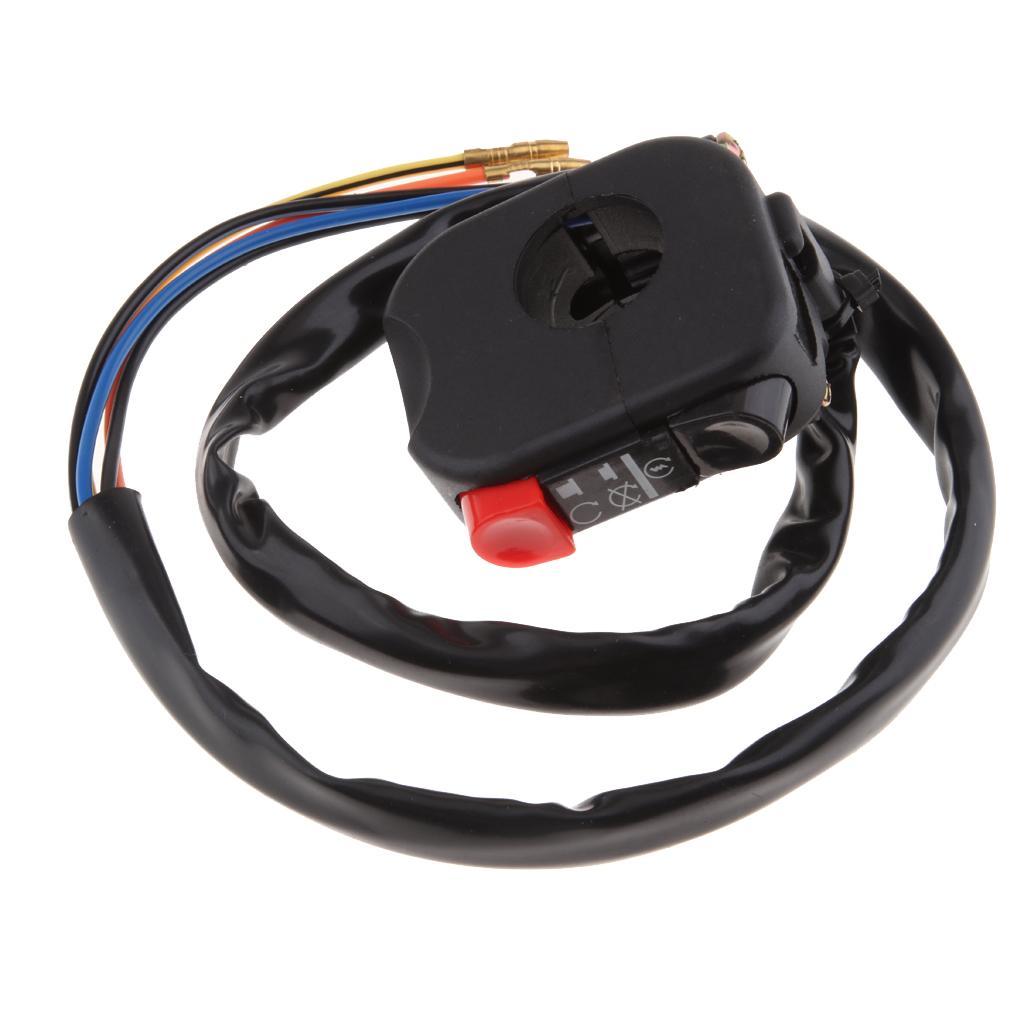 Motorcycle 7/8" 22mm RH Handlebar Light Switch ON OFF Button for  Bike