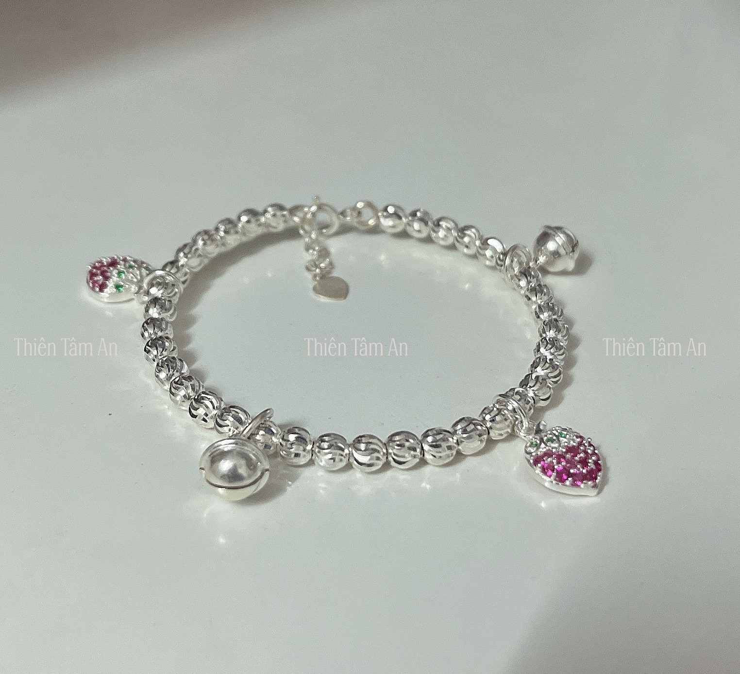Vòng tay Bạc khắc Tên bé - Quà tặng sinh nhật, thôi nôi, đầy tháng ý nghĩa sang trọng - Lắc tay cỏ 4 lá TTA.VT050