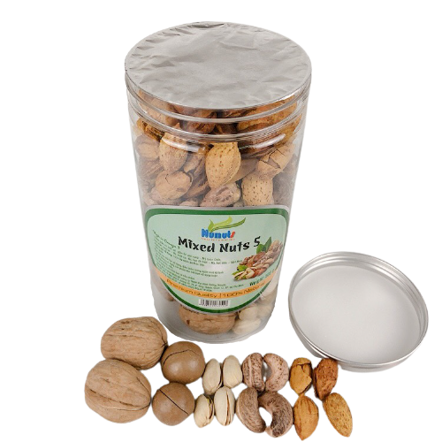 MIX 5 HẠT DINH DƯỠNG NUNUTS CÒN VỎ MÃ HÀNG NN5