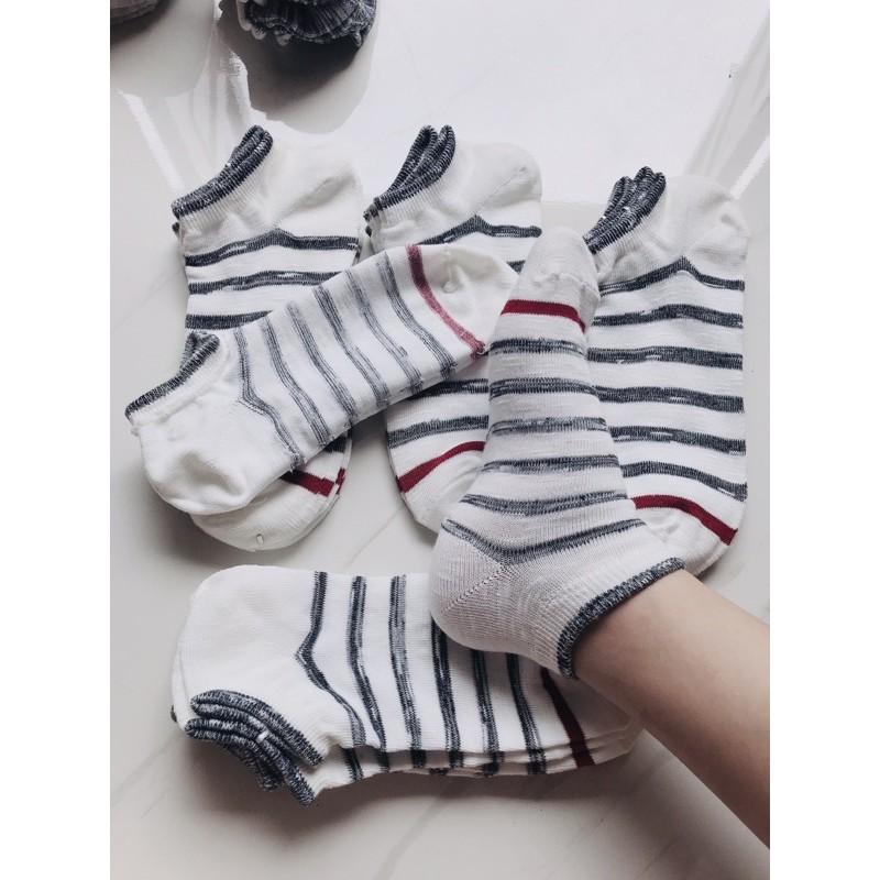 Tất/Vớ Nam KẺ SỌC cổ ngắn HOT TREND , KHÁNG KHUẨN, CHỐNG HÔI, THỐI CHÂN