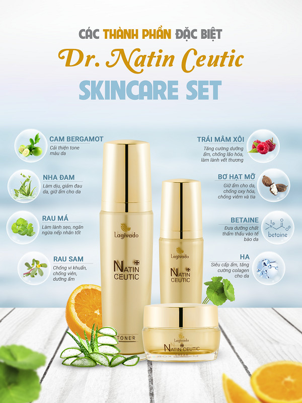 Tinh chất serum HÀN QUỐC giúp trắng sáng da mặt, giảm nám tàn nhang LAGIVADO NATIN CEUTIC SERUM 50ml