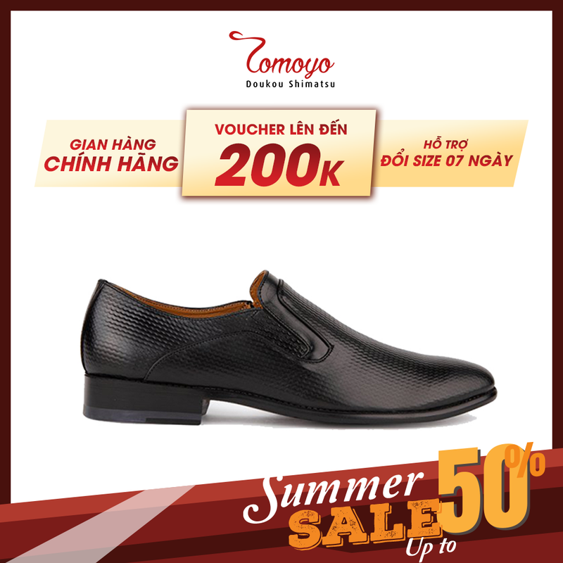 Giày tây nam Loafer Tomoyo vân sọc nhỏ TMN10201
