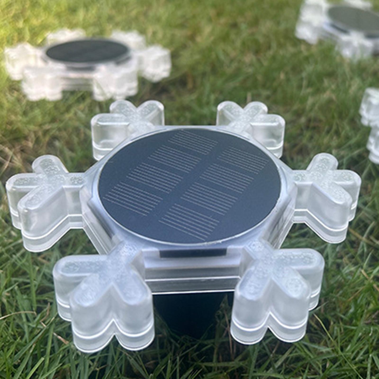 Garden Stake Lights Landscape Lights Garden IP65 Waterproof Solar Lights Outdoor Snowflake Garden Lights for Stairway Yard Walkway
