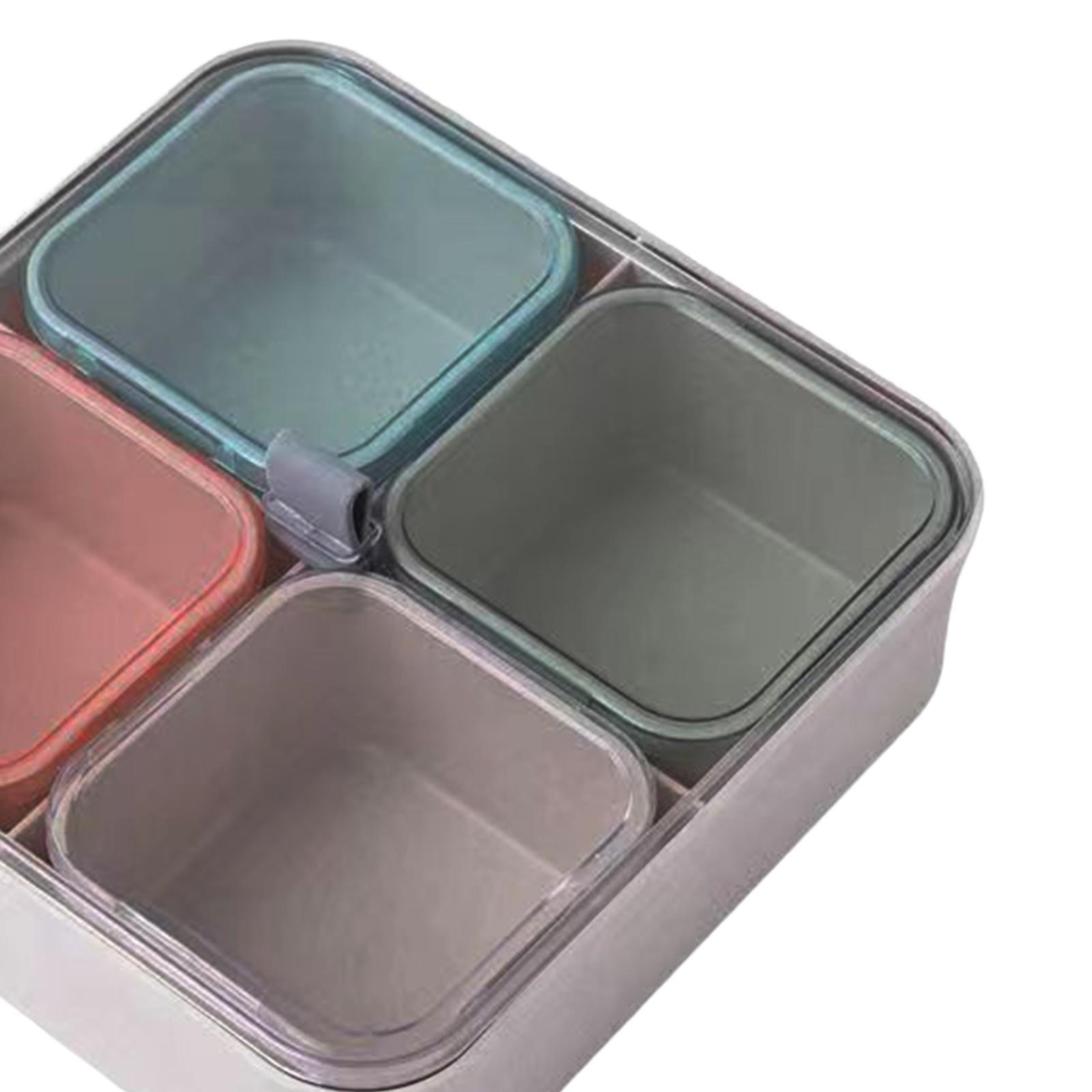 Divided Serving Tray with Lid Food Storage Containers for Nuts Dessert Cakes