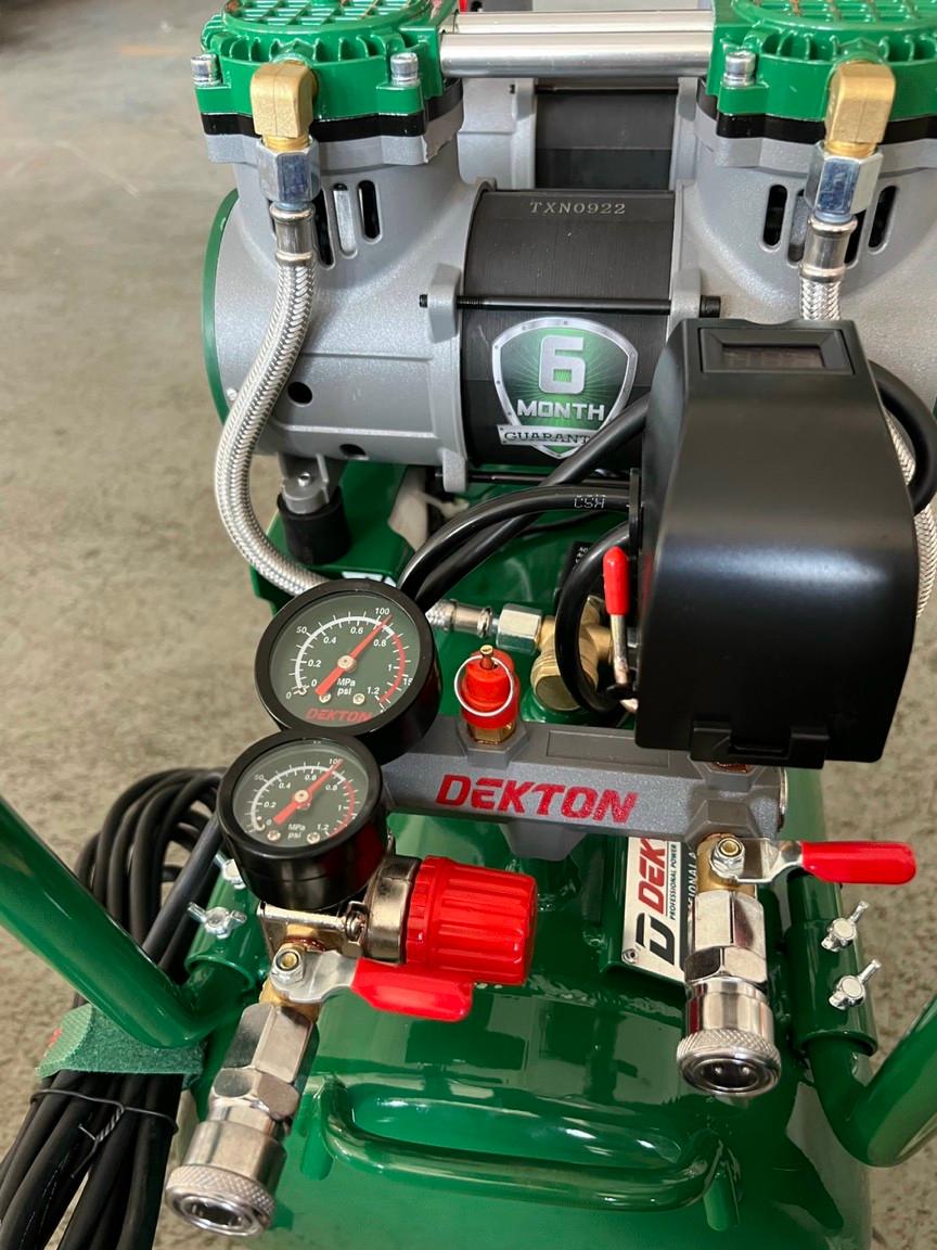 MÁY NÉN KHÍ KHÔNG DẦU 1250Wx2, 3,0HP 45L DEKTON DK-AC2945PLUS - HÀNG CHÍNH HÃNG