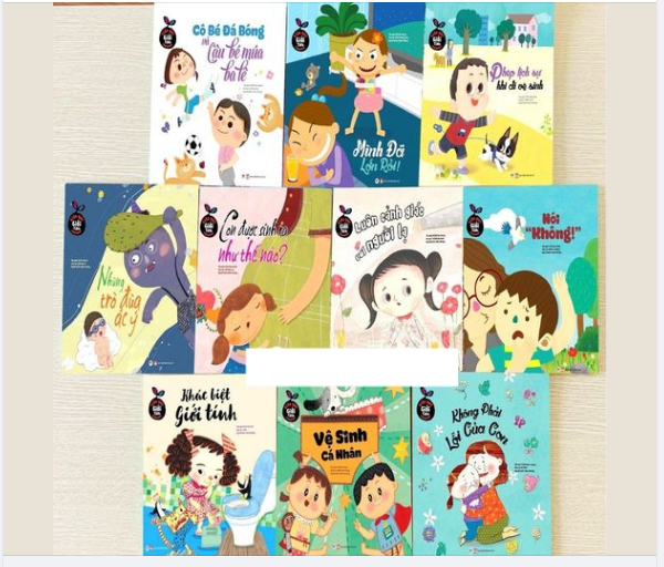 COMBO 10 CUỐN TRUYỆN TRANH GIÁO DỤC GIỚI TÍNH CHO TRẺ TỪ 3-10 TUỔI