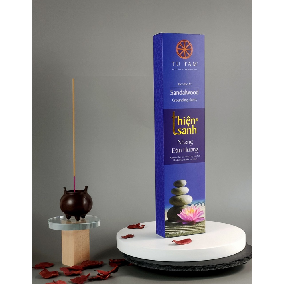 Nhang Đàn Hương Lão Sơn Thiện Sanh Mùi Thơm Mạnh Mẽ Tinh Khiết, Dài 30cm 250g