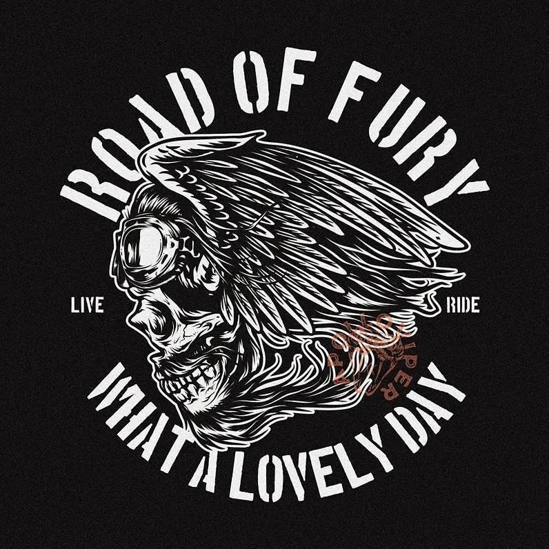 Áo sweater raod of fury đầu lâu đại bàng wright unisex