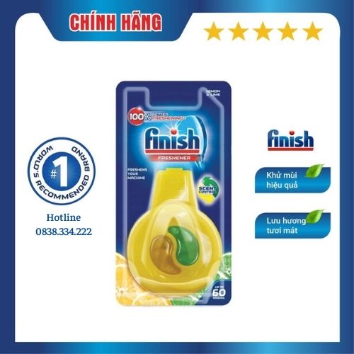 [HCM] Tinh dầu treo khử mùi máy rửa chén Finish Dishwasher Freshener Lemon & Lime 4ml - hương chanh