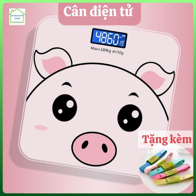 CÂN SỨC KHỎE ĐIỆN TỬ THÔNG MINH HÌNH HEO CỰC HOT - CÂN GIA ĐÌNH DÙNG PIN LOẠI XỊN MÀN HÌNH LCD HIỂN THỊ CHÍNH XÁC