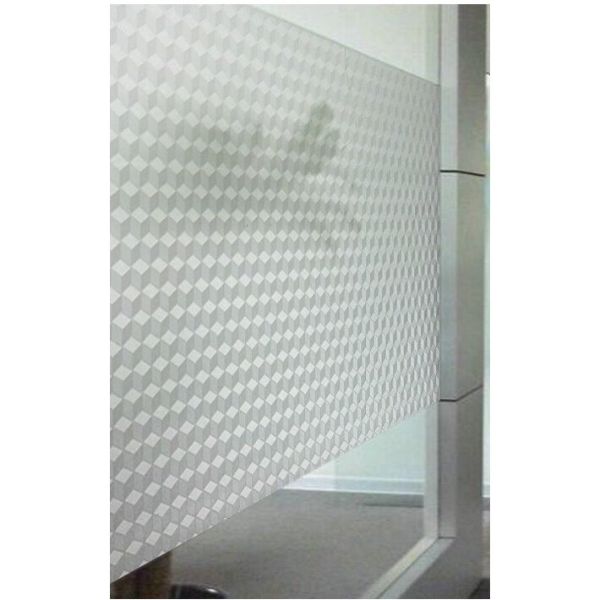 Decal dán kính mờ hình lập phương 3d - decal dán kính phòng khách - phòng ngủ - khách sạn - nhà hàng DK59 - 45x500cm