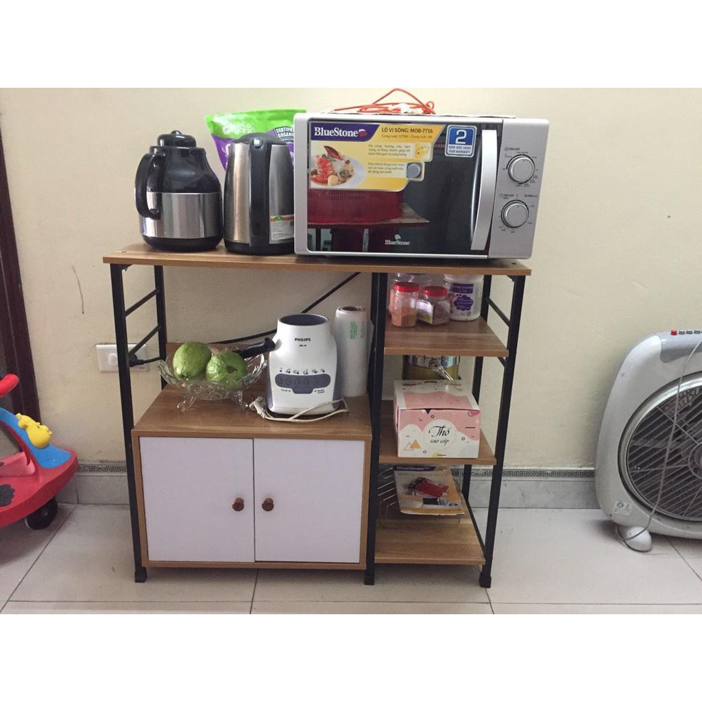 Kệ Lò Vi Sóng 4 Tầng Khung Sắt - Kệ Bếp Đa Năng