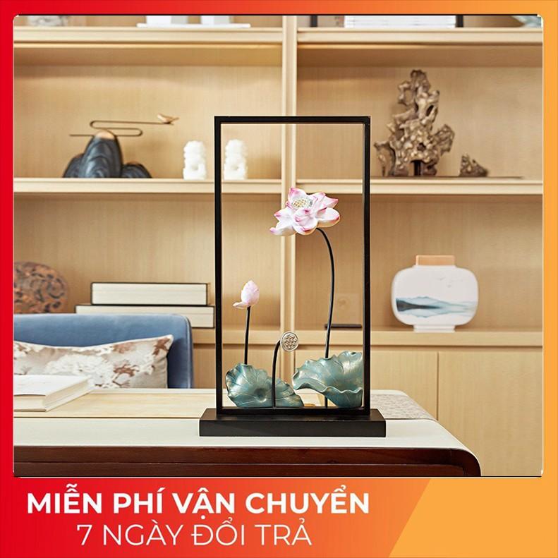 Khung sen  decor thép sơn tĩnh điện, tượng trang trí nội thất