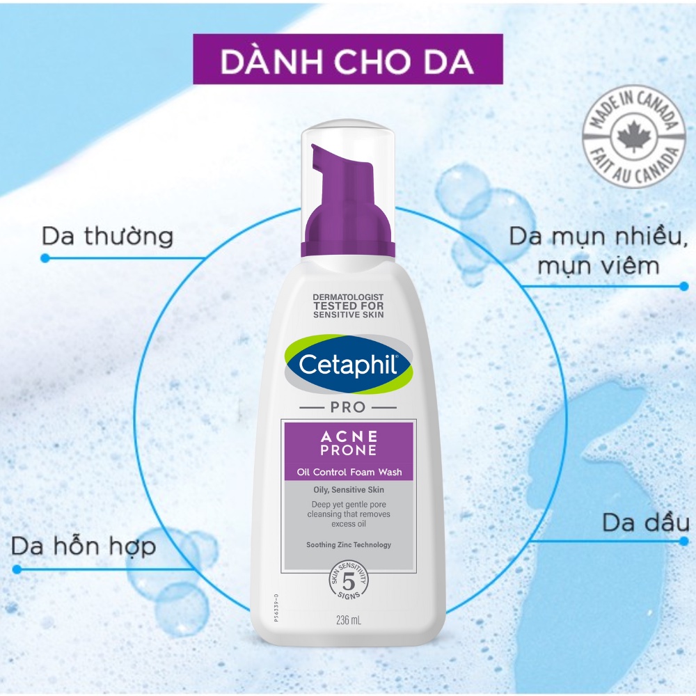 Hình ảnh Sữa rửa mặt cho da mụn Cetaphil Pro Acne Prone Oil Control 236ml, chuyên dụng cho da dầu giúp kiểm soát dầu và ngừa mụn
