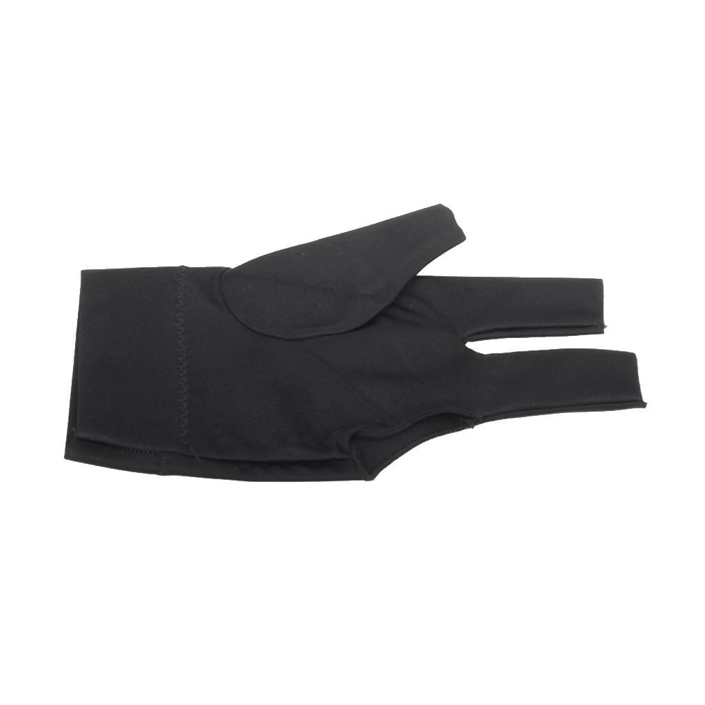 3Pcs Snooker Billiard Cue Gloves Pool Left Hand Open Three Finger Glove