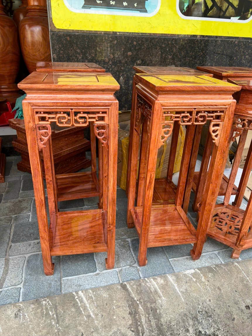 Đôn vuông chiện kê bày đồ trang trí phòng khách cao 40-50-60-70-80 mặt vuông 30 cm