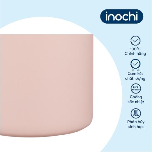 Bình nước thuỷ tinh bọc silicon Inochi - Nikko 550 ml (có quai)