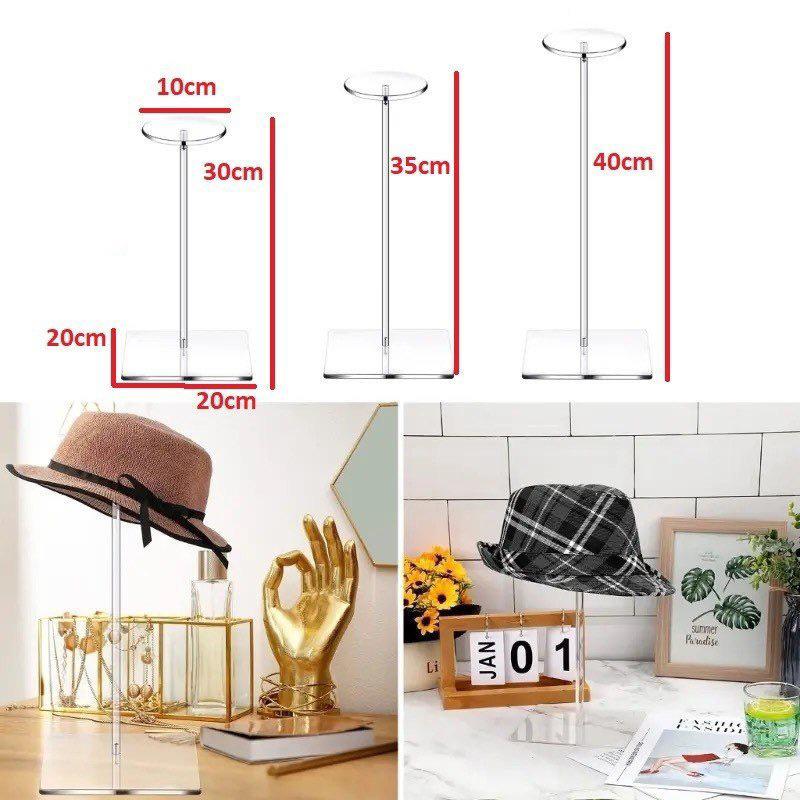 10 màu sắc, Kệ/giá đỡ Mica trưng bày Mũ Nón, tóc giả, nước hoa, móc treo đồ để bàn