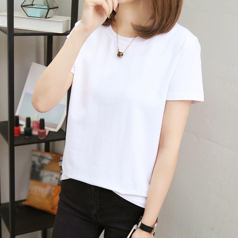 Áo thun nữ cổ tròn ngắn tay kiểu Hàn Quốc