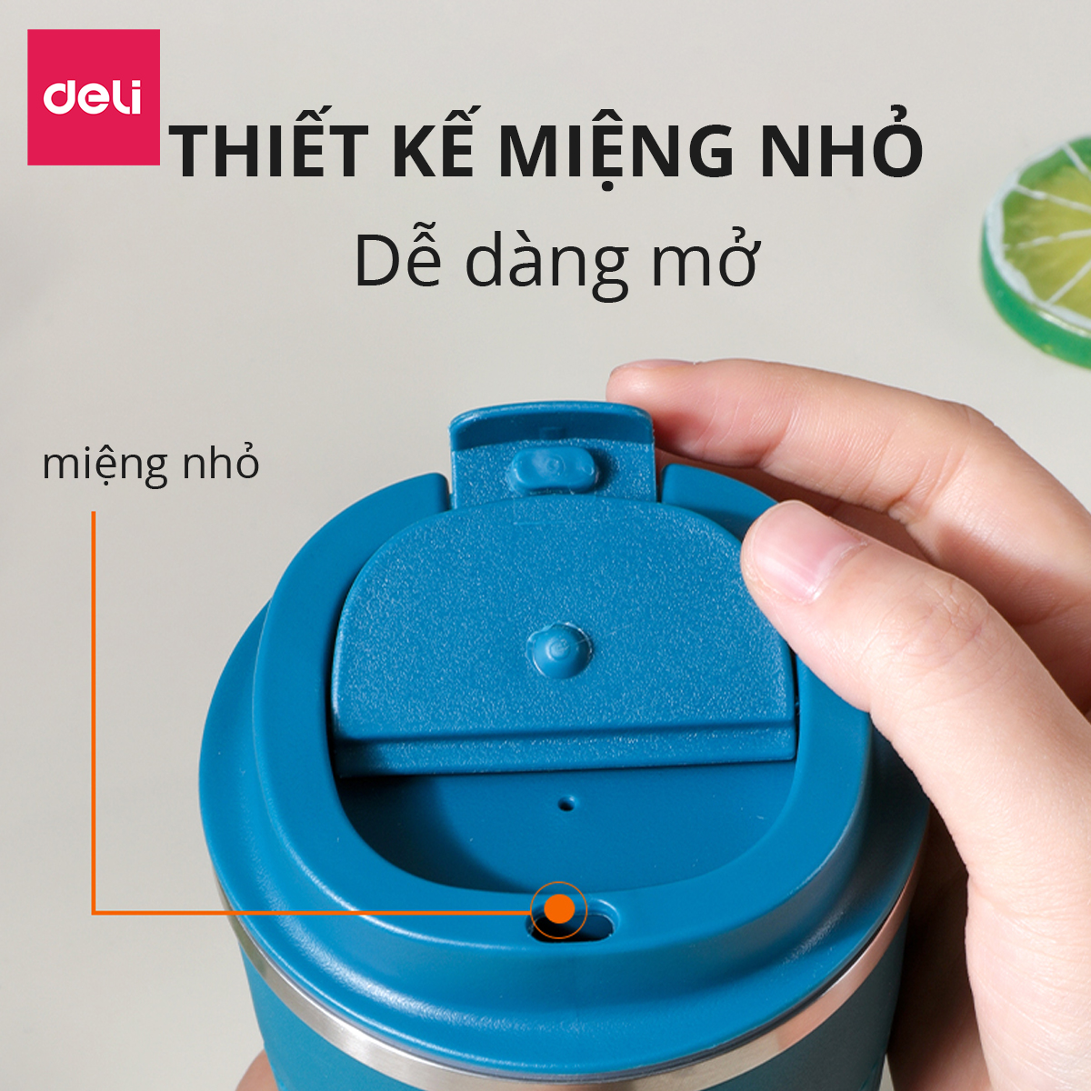 Cốc Giữ Nhiệt Nóng Lạnh Vusign Inox 304 Cao Cấp Viền Cao Su Cách Nhiệt Deli Dung Tích 510ml -Phù Hợp Cà Phê Trà Nước Ép Sinh Tố Đá Du Lịch Đi Học Tập Gym