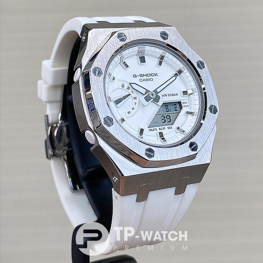 Đồng Hồ Nam Casio G-SHOCK GMA-S2100-7A SIZE NHỎ AP CUSTOM FULL WHITE ROYAL OAK