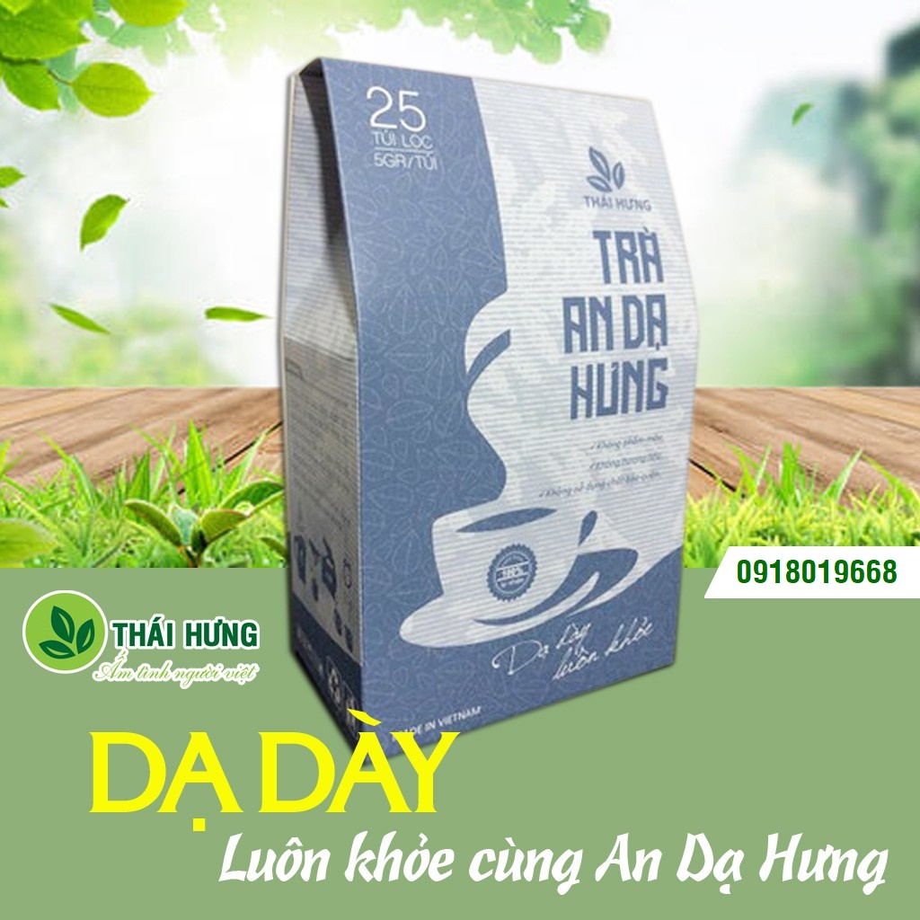 Trà An Dạ Hưng Giảm ợ hơi, ợ chua, đầy bụng, đau rát thượng vị, Chống viêm loét, cầm máu dạ dày