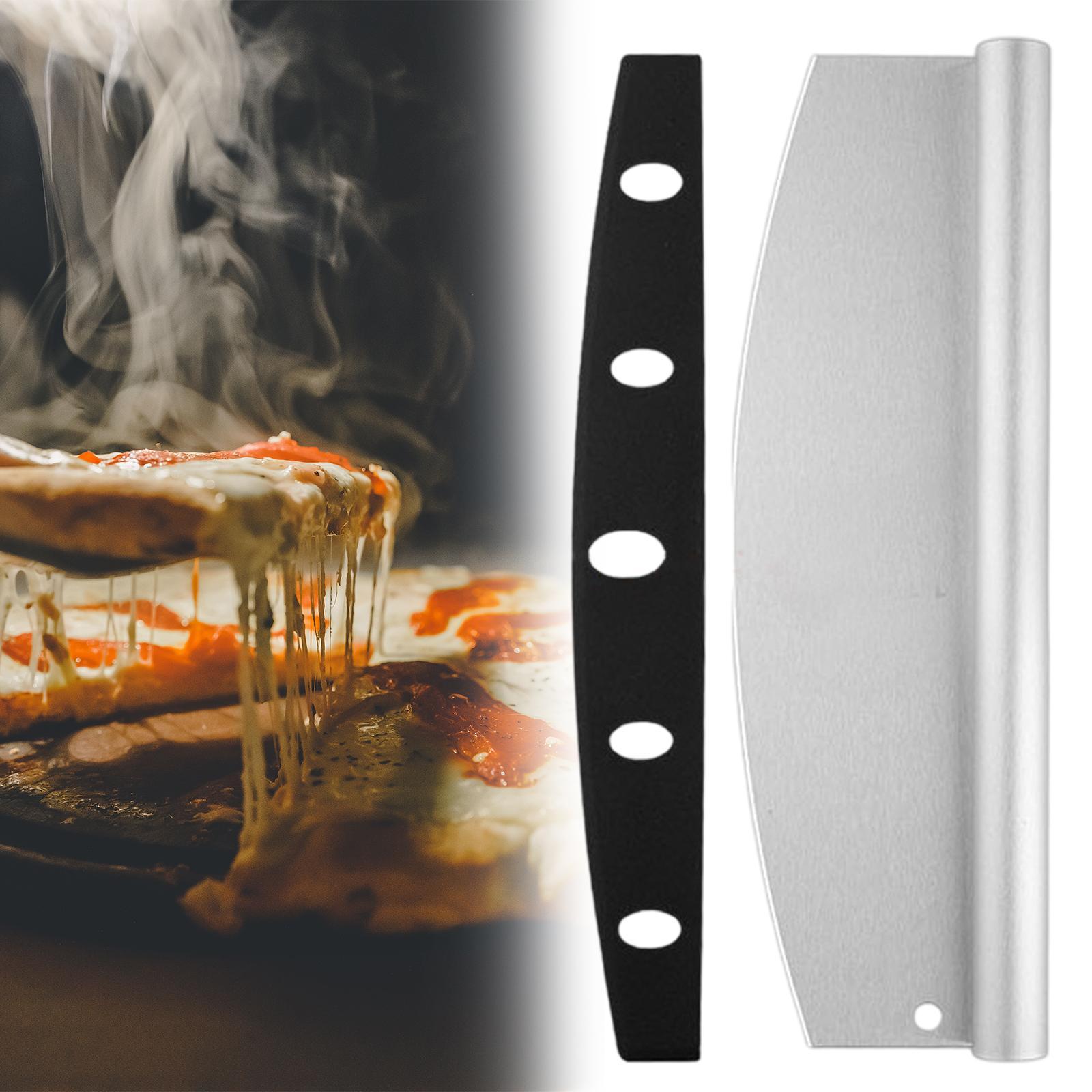 Stainless Steel Pizza Cutter Rocker Blade Cutting for Bread Pastry Baking