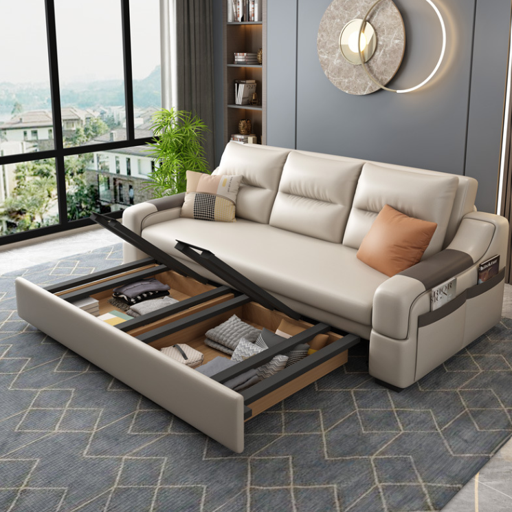 Sofa giường đa năng hộc kéo cao cấp HGK-27 ngăn chứa đồ tiện dụng Tundo KT 2m