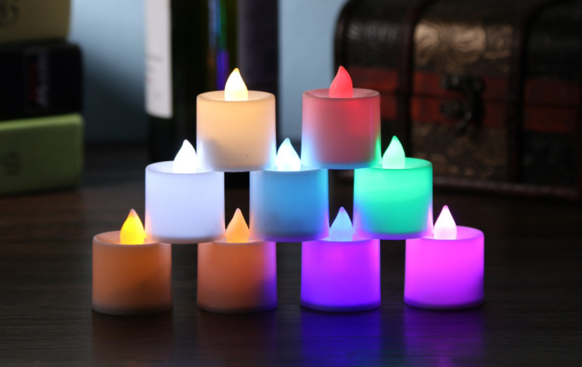 Bộ 6 nến điện tử mini 6 mầu khác nhau