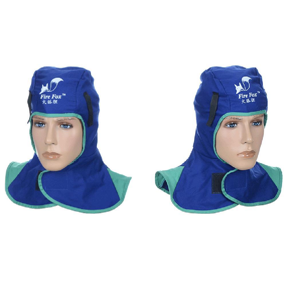 2 Pcs Flame Retardant Safety Welding Neck Head Protective Hood - Blue