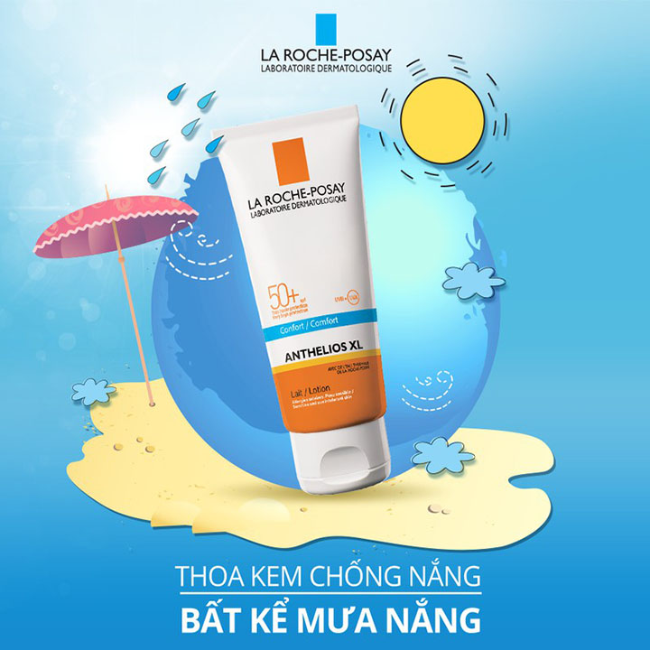 Kem Chống Nắng Dạng Sữa Giúp Bảo vệ Da Trước Tác Hại Của UVB &amp; UVA SPF 50+ La Roche Posay Anthelios XL 100ml