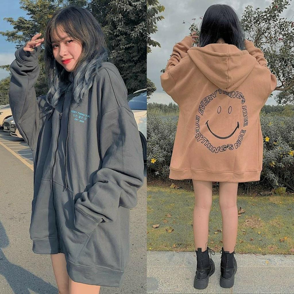 ÁO HOODIE - ÁO KHOÁC NỈ NGOẠI Dây full zip HOOIDE MỚI in mặt cười