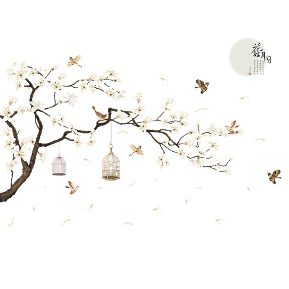 Sticker Dán Tường Họa Tiết Hình Cái Cây Và Hoa Size Lớn Dùng Trang Trí Phòng