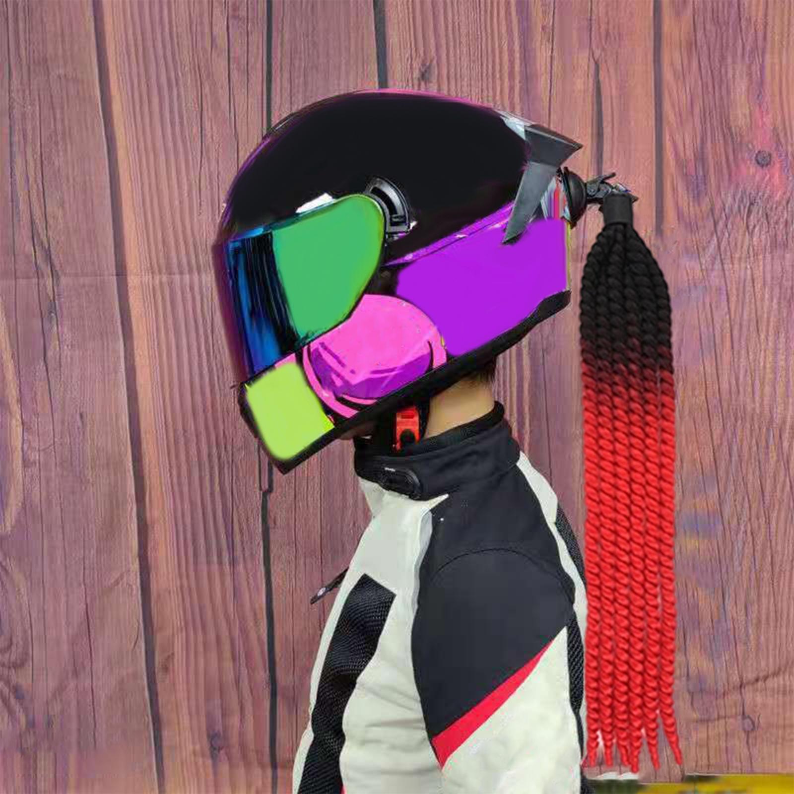 Helmet Pigtails, Gradient Ramp with Suction Cup Helmet Hair for Bicycle Bike