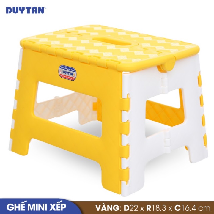 Ghế mini xếp nhựa Duy Tân (22 x 18.3 x 16.4 cm) - 05110 - Giao màu ngẫu nhiên - Hàng chính hãng