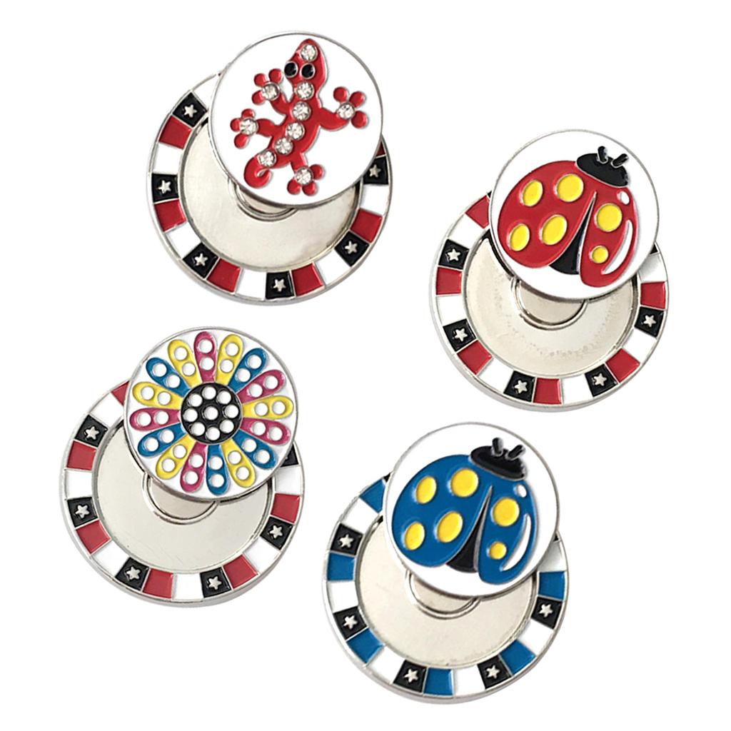 Magnetic Golf Cap Clip Ball Marker Zinc Alloy Golf Training Aids