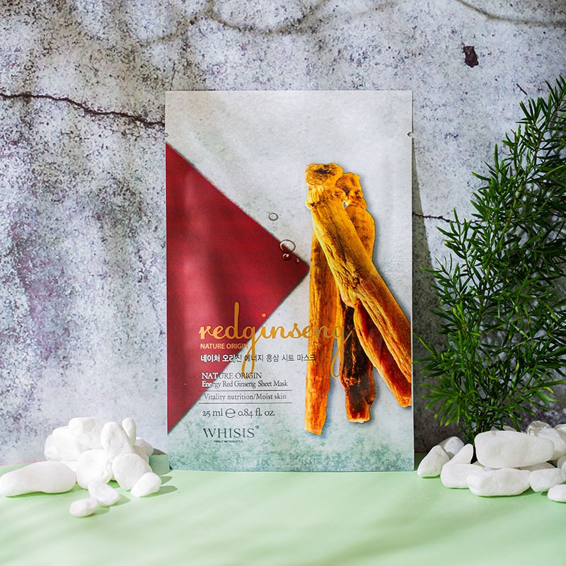 Mặt nạ hồng sâm Whisis Nature Origin Energy Red ginseng Sheet Mask