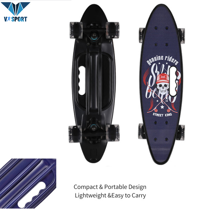 Ván Trượt Trẻ Em - Ván Trượt Skateboard Penny Chất Liệu Nhựa PP Chịu Lực, Bánh Xe Phát Sáng