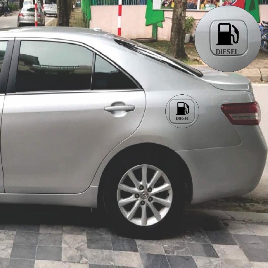 Decal trang trí bình xăng dầu cho xe oto, xe tải Oil-6