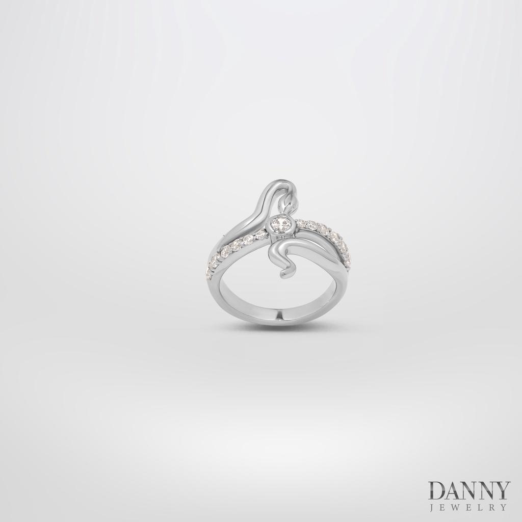 Nhẫn Nữ Danny Jewelry Bạc 925 Biểu Tượng Rắn Đính Đá CZ Xi Rhodium/Vàng Hồng/Vàng 18k N0097