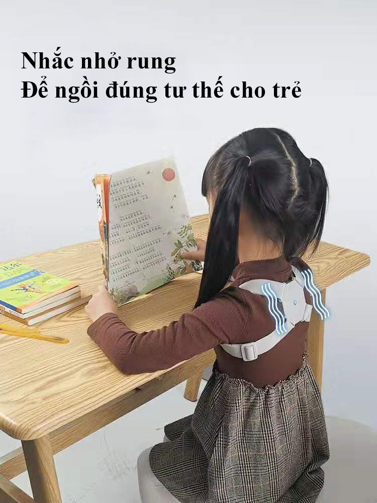 Đai chống gù lưng trẻ em nắn chỉnh tự động thông minh Giúp Ngồi Đúng Tư Thế Cải Thiện Cột Sống Giảm Đau Nhức Vai