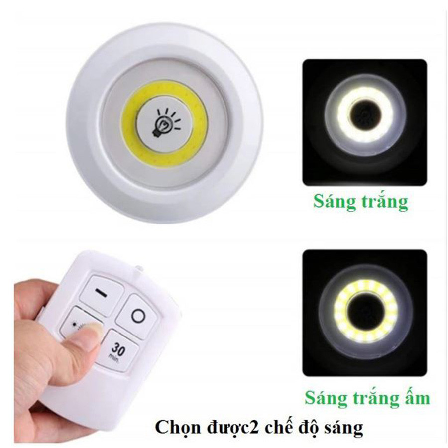 Bộ 3 Đèn Led Mini Thông Minh - Có Điều Khiển Từ Xa