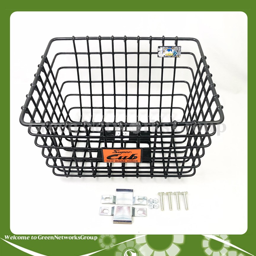 Rổ lưới sọc Vuông kiểu Thái gắn cho Super Cub , Dream , Super Dream ( 35x30x20cm ) kèm pat với ốc Green Networks Group