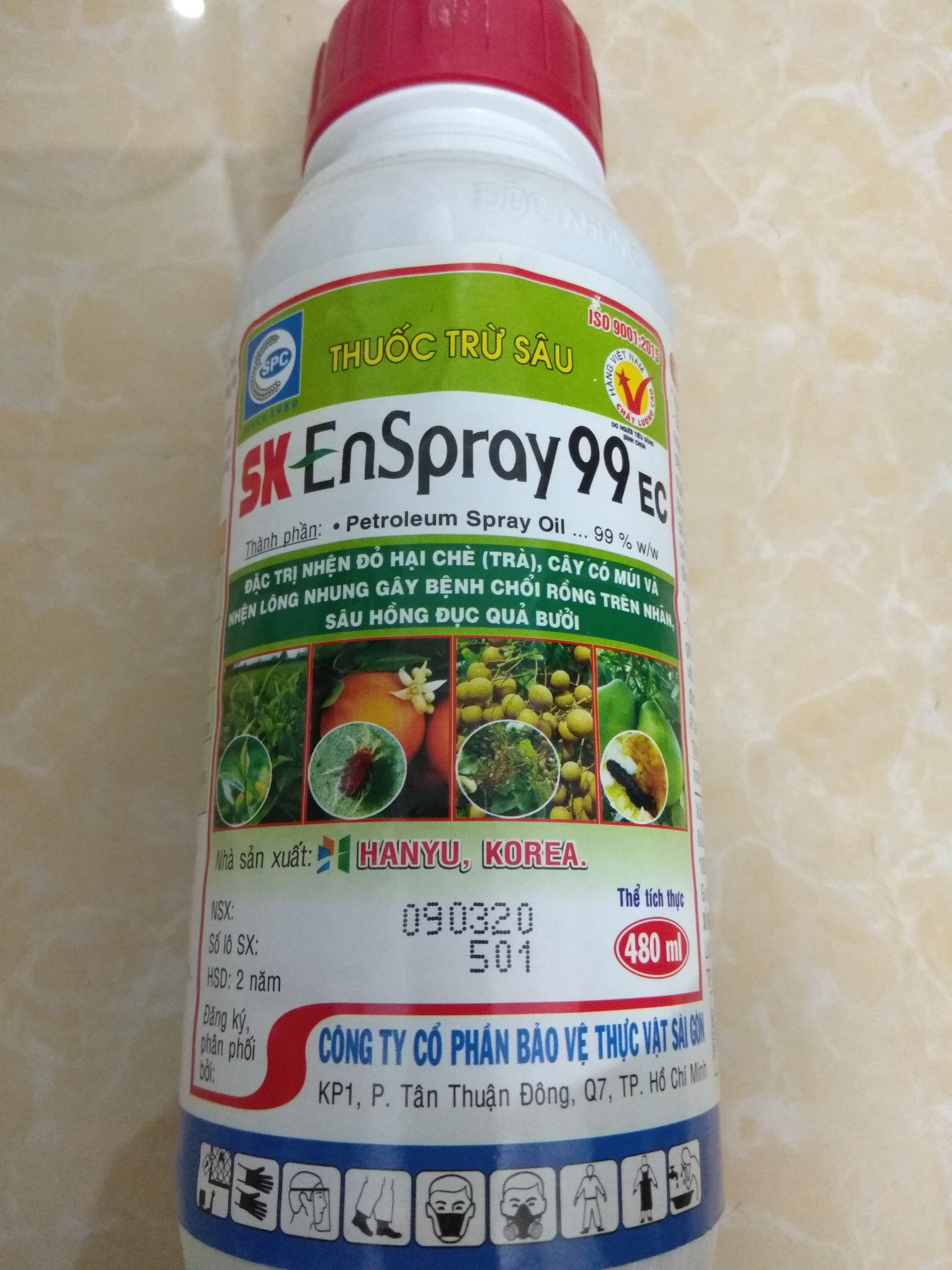 Dầu khoáng SK Enspray 99 trừ bọ trĩ và nhện đỏ - chai 480 ml