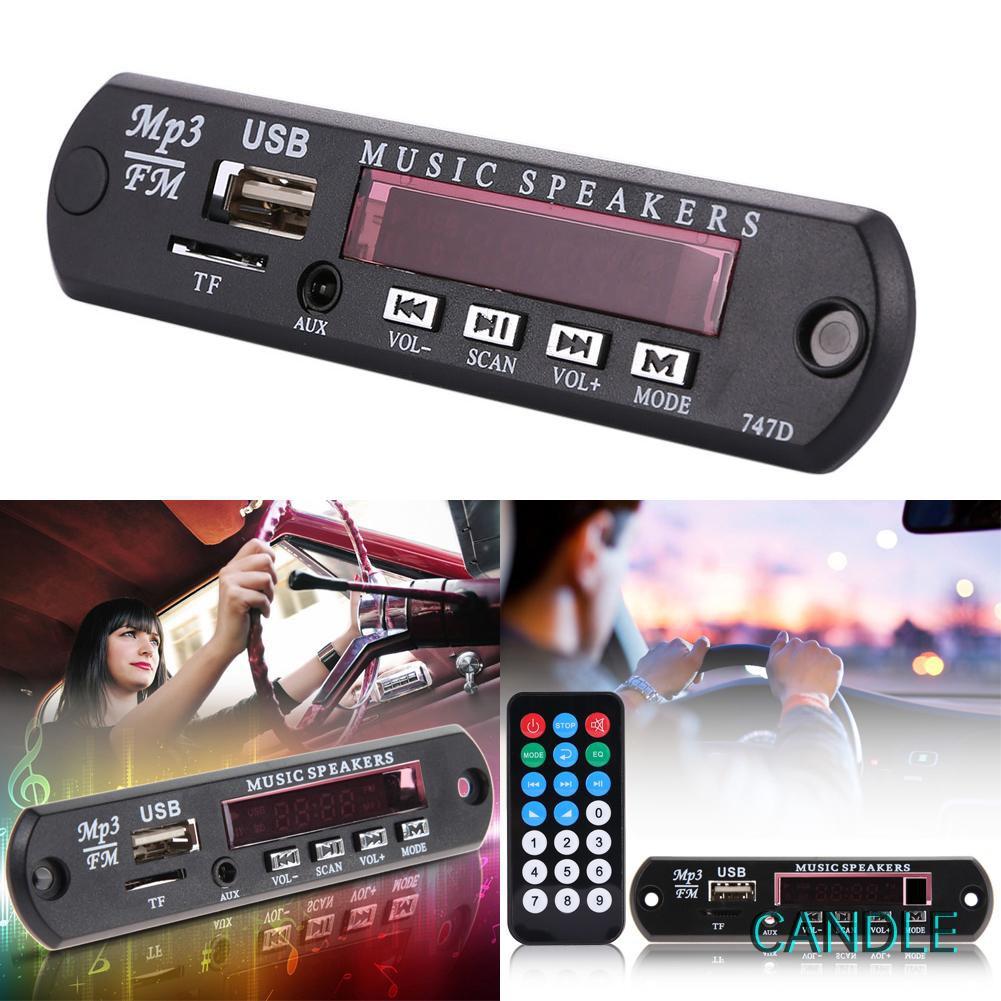 Bảng Mạch Giải Mã Âm Thanh Mp3 Wma 12v Usb Tf Fm Cho Xe Hơi