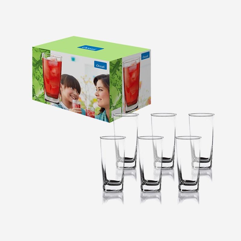 BỘ 6 CỐC THỦY TINH OCEAN PLAZA HI BALL B11011 -320ML